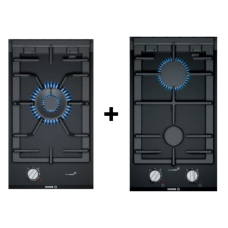 (BUNDLE) BOSCH PRA3A6B70K(PUB) Domino Gas Hob (30cm) + BOSCH PRB3A6B70K(PUB) 8 Domino Gas Hob (30cm)